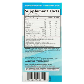 Thực phẩm bổ sung Nordic Naturals Children's DHA Ages 3-6 Strawberry 90 Mini Soft Gels 768990017100