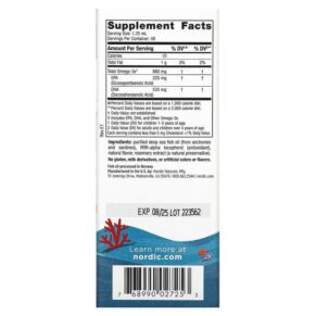 Thực phẩm bổ sung Nordic Naturals Children's DHA Xtra Ages 1-6 Berry Punch 880 mg 2 fl oz (60 ml) 768990027253