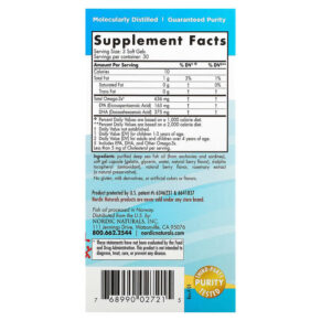 Thực phẩm bổ sung Nordic Naturals Children's DHA Xtra Ages 3-6 Berry 636 mg 90 Mini Soft Gels 768990027215
