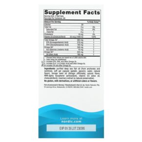 Thực phẩm bổ sung Nordic Naturals Complete Omega-D3 Lemon 565 mg 120 Soft Gels 768990027789
