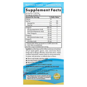 Thực phẩm bổ sung Nordic Naturals Complete Omega Junior Ages 6-12 Lemon 180 Mini Soft Gels 768990027758