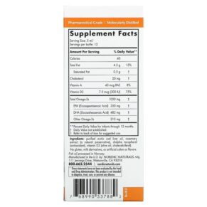 Thực phẩm bổ sung Nordic Naturals DHA Infant with Vitamin D3 2 fl oz (60 ml) 768990537882