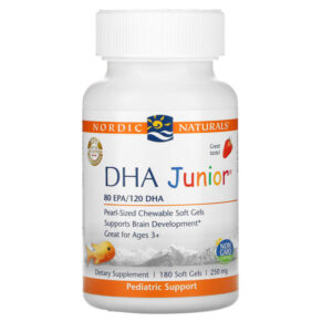 Thực phẩm chức năng Nordic Naturals DHA Junior Great for Ages 3+ Strawberry 62.5 mg 180 Soft Gels 768990031809