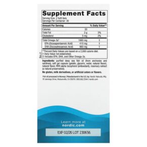 Thực phẩm bổ sung Nordic Naturals DHA Xtra Strawberry 60 Soft Gels 768990017452