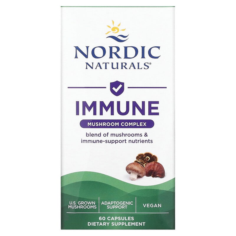 Nordic Naturals Immune Mushroom Complex 60 Capsules 8 Thực phẩm chức năng Nordic Naturals Immune Mushroom Complex 60 Capsules 768990015717