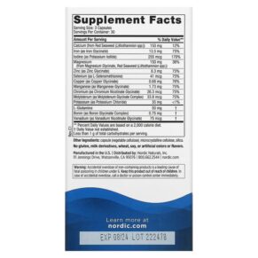 Thực phẩm bổ sung Nordic Naturals Multi Minerals 90 Capsules 768990015380