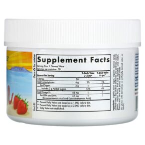 Thực phẩm bổ sung Nordic Naturals Nordic Omega-3 Gummy Worms Strawberry 63 mg 30 Gummy Worms 768990301506