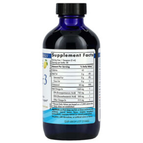 Thực phẩm bổ sung Nordic Naturals Omega-3 Lemon 1560 mg 8 fl oz (237 ml) 768990027635