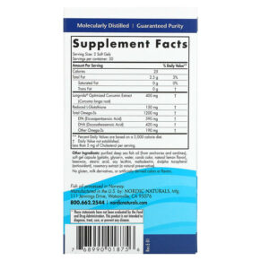 Thực phẩm bổ sung Nordic Naturals Omega Curcumin 1.200 mg 60 Soft Gels 768990018756