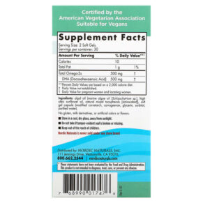 Thực phẩm bổ sung Nordic Naturals Prenatal DHA 250 mg 60 Soft Gels 768990017476
