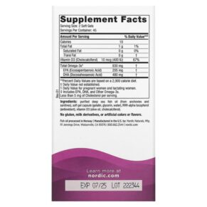 Thực phẩm bổ sung Nordic Naturals Prenatal DHA 90 Soft Gels 768990017414