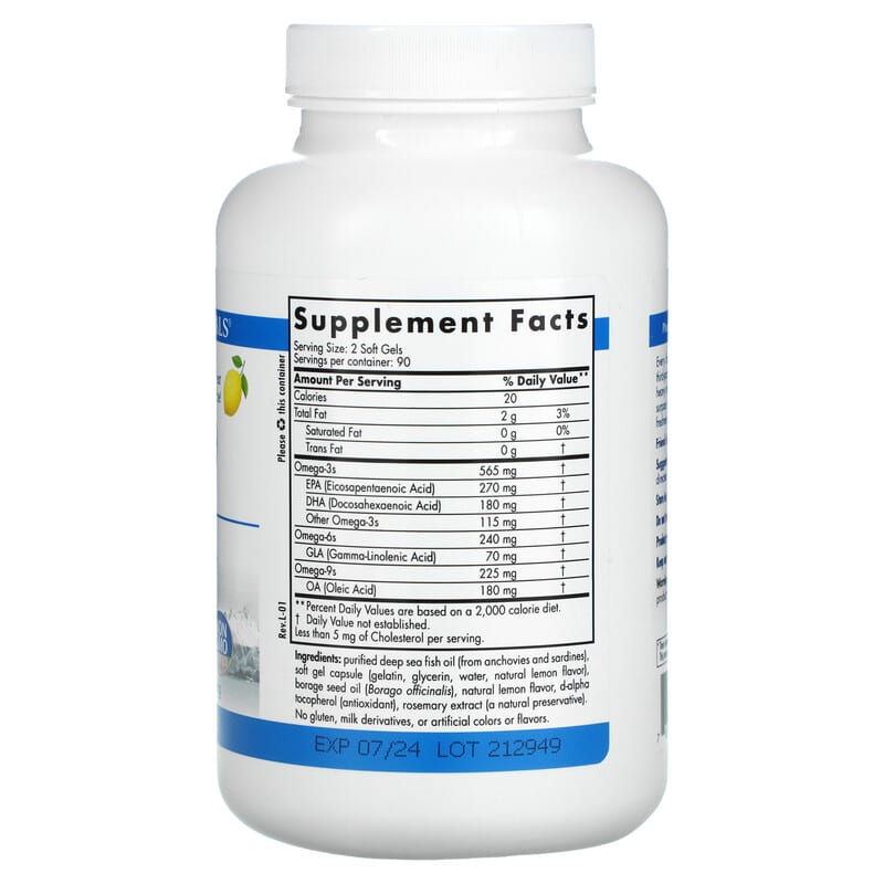 Nordic Naturals ProEFA - 3-6-9 Lemon 1.000 mg 180 Softgels 2 Thực phẩm bổ sung Nordic Naturals ProEFA - 3-6-9 Lemon 1.000 mg 180 Softgels 768990040917