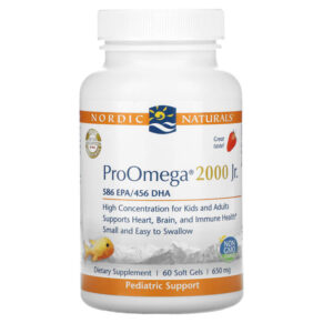 Thực phẩm chức năng Nordic Naturals ProOmega 2000 Jr. Strawberry 650 mg 60 Soft Gels 768990071256