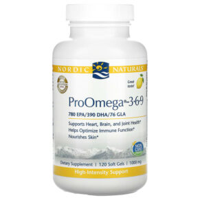 Thực phẩm chức năng Nordic Naturals ProOmega 3-6-9 Lemon 1000 mg 120 Soft Gels 768990121289