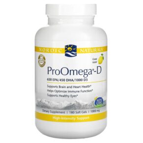Thực phẩm chức năng Nordic Naturals ProOmega-D Lemon 1.000 mg 180 Soft Gels 768990141249