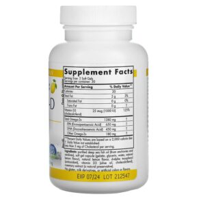 Thực phẩm bổ sung Nordic Naturals ProOmega-D Lemon 1.000 mg 60 Soft Gels 768990121241