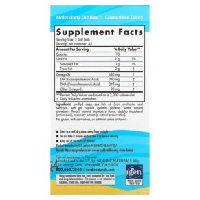 Thực phẩm bổ sung Nordic Naturals Ultimate Omega Junior Ages 6-12 Strawberry 340 mg 90 Mini Soft Gels 768990017988