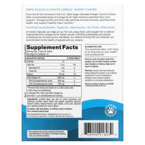 Thực phẩm bổ sung Nordic Naturals Ultimate Omega Tropical Fruit 600 mg 54 Gummy Chews 768990018039