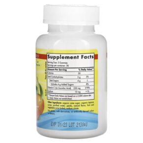 Thực phẩm bổ sung Nordic Naturals Vitamin C Gummies Ages 4+ Tart Tangerine 125 mg 60 Gummies 768990301605