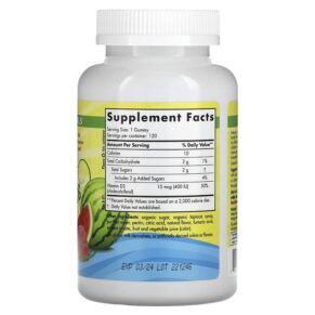 Thực phẩm bổ sung Nordic Naturals Vitamin D3 Gummies Kids Ages 3+ Wild Watermelon Splash 400 IU 120 Gummies 768990311512
