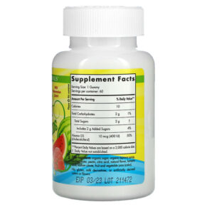Thực phẩm bổ sung Nordic Naturals Vitamin D3 Gummies Kids Wild Watermelon Splash 400 IU 60 Gummies 768990311437