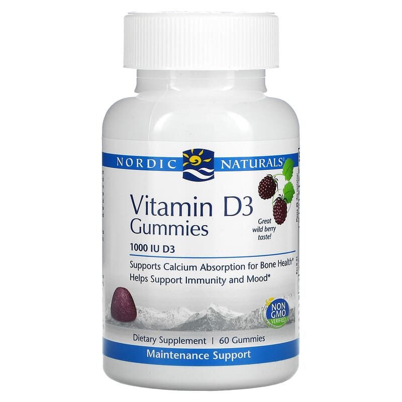 Nordic Naturals Vitamin D3 Gummies Wild Berry 1.000 IU 60 Gummies 8 Thực phẩm chức năng Nordic Naturals Vitamin D3 Gummies Wild Berry 1.000 IU 60 Gummies 768990311451