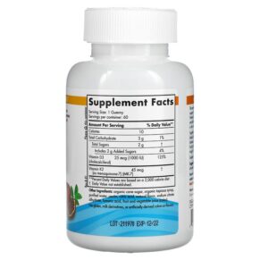 Thực phẩm bổ sung Nordic Naturals Vitamin D3 + K2 Gummies Pomegranate 60 Gummies 768990311604