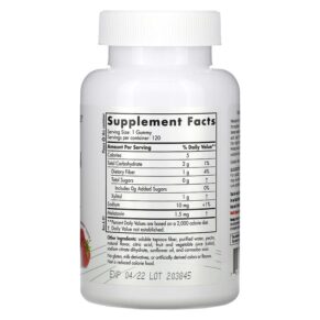 Thực phẩm bổ sung Nordic Naturals Zero Sugar Melatonin Gummies Raspberry 1.5 mg 120 Gummies 768990301896