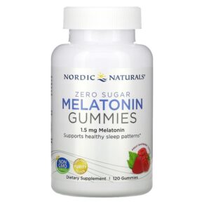 Thực phẩm chức năng Nordic Naturals Zero Sugar Melatonin Gummies Raspberry 1.5 mg 120 Gummies 768990301896