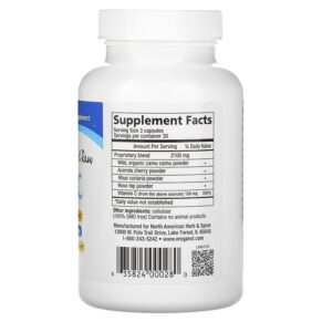 Thực phẩm bổ sung North American Herb & Spice Co. Purely-C 700 mg 90 Vegicaps 635824000280