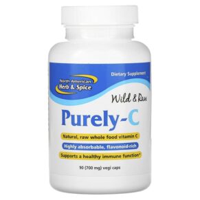Thực phẩm chức năng North American Herb & Spice Co. Purely-C 700 mg 90 Vegicaps 635824000280