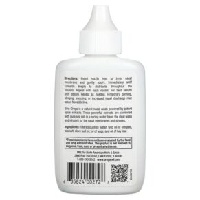 Thực phẩm bổ sung North American Herb & Spice Co. Sinu Orega Nasal Spray 2 fl oz (60 ml) 635824002727