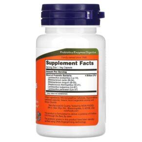Thực phẩm bổ sung NOW Foods 4x6 Acidophilus 60 Veg Capsules 733739029201