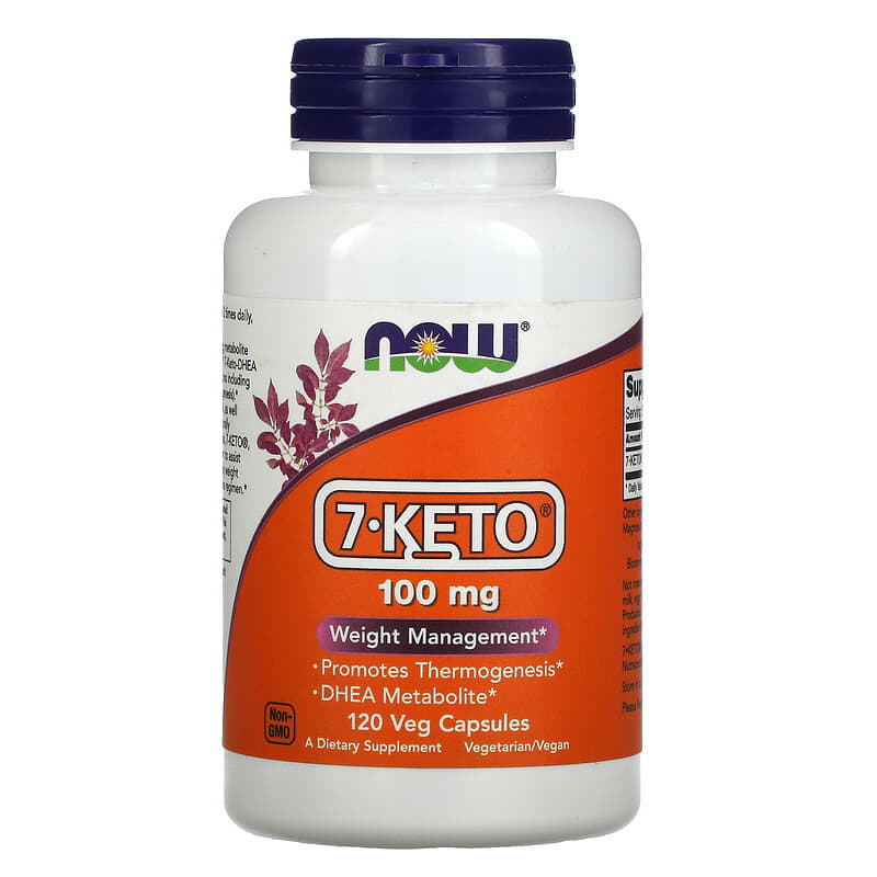 NOW Foods 7-KETO 100 mg 120 Veg Capsules 8 Thực phẩm chức năng NOW Foods 7-KETO 100 mg 120 Veg Capsules 733739030146