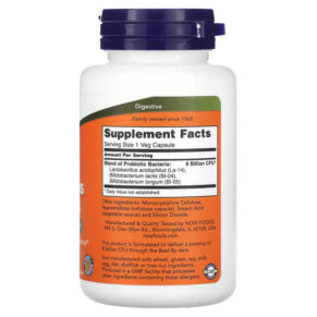 Thực phẩm bổ sung NOW Foods 8 Billion Acidophilus & Bifidus 120 Veg Capsules 733739029324