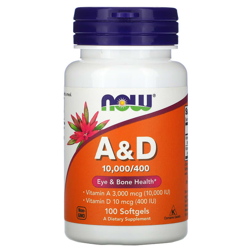 NOW Foods A&D 100 Softgels 8 Thực phẩm chức năng NOW Foods A&D 100 Softgels 733739003508