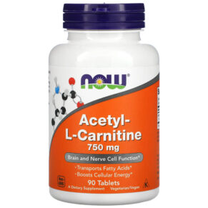 Thực phẩm chức năng NOW Foods Acetyl-L Carnitine 750 mg 90 Tablets 733739000811