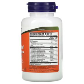 Thực phẩm bổ sung NOW Foods Acid Relief with Enzymes 60 Chewables 733739029836