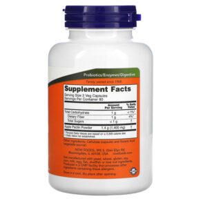 Thực phẩm bổ sung NOW Foods Apple Pectin 700 mg 120 Veg Capsules 733739064257