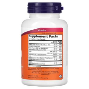 Thực phẩm bổ sung NOW Foods B-100 100 Veg Capsules 733739004369