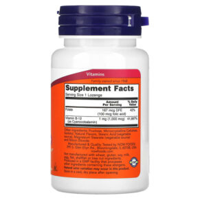 Thực phẩm bổ sung NOW Foods B-12 1.000 mcg 100 Lozenges 733739004666