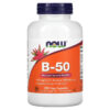 NOW Foods B-50 250 Veg Capsules 5 Thực phẩm chức năng NOW Foods B-50 250 Veg Capsules 733739004222