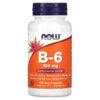 Thực phẩm chức năng NOW Foods B-6 100 mg 100 Veg Capsules 733739004567