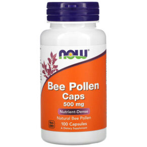 Thực phẩm chức năng NOW Foods Bee Pollen Caps 500 mg 100 Capsules 733739025203