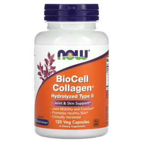 Thực phẩm chức năng NOW Foods BioCell Collagen Hydrolyzed Type II 120 Veg Capsules 733739030085