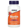 Thực phẩm chức năng NOW Foods Biotin 5.000 mcg 60 Veg Capsules 733739004710