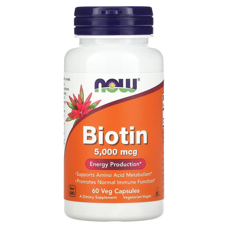 NOW Foods Biotin 5.000 mcg 60 Veg Capsules 8 Thực phẩm chức năng NOW Foods Biotin 5.000 mcg 60 Veg Capsules 733739004710