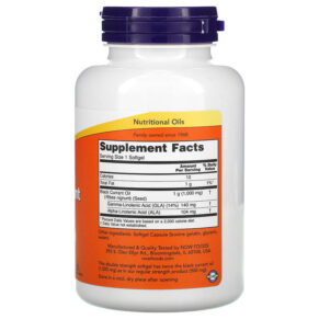 Thực phẩm bổ sung NOW Foods Black Currant Oil 1.000 mg 100 Softgels 733739017178