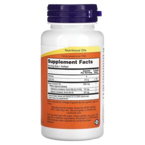 Thực phẩm bổ sung NOW Foods Black Currant Oil 500 mg 100 Softgels 733739017154
