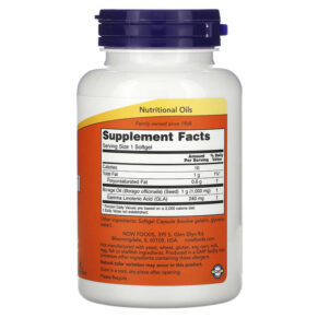 Thực phẩm bổ sung NOW Foods Borage Oil Concentration GLA 1.000 mg 60 Softgels 733739017208